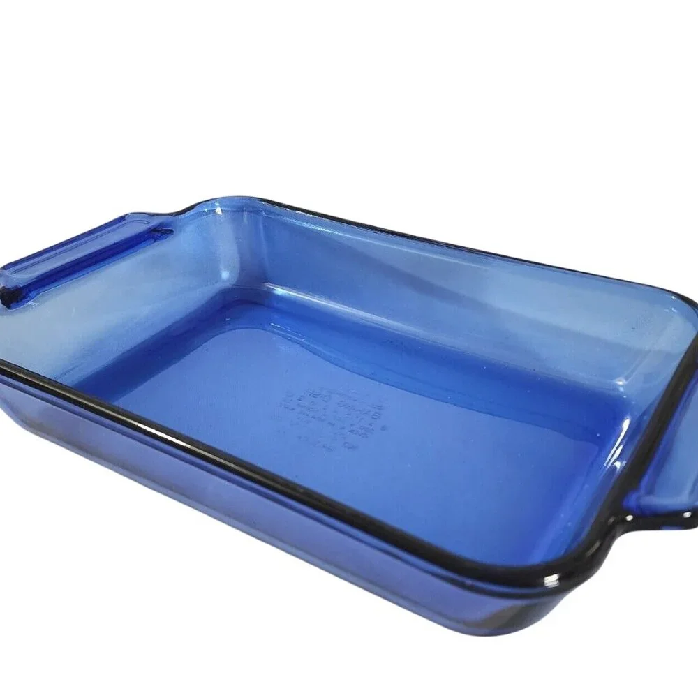 Anchor Hocking Cobalt Rectangular Pan glass 13.5